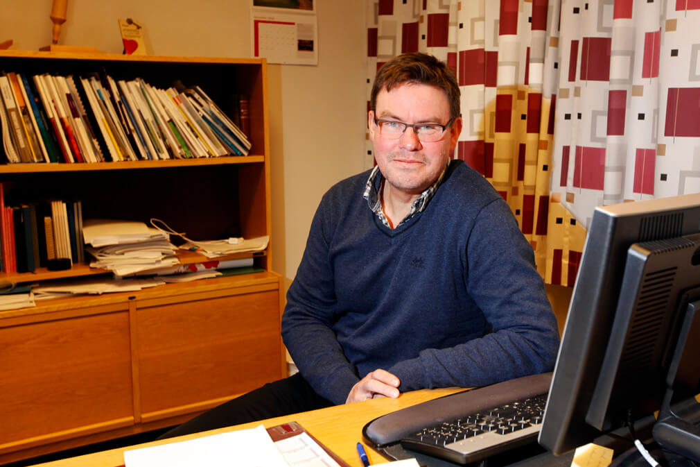 Rune Str&oslash;m p&aring; r&aring;dmannskontoret for noen &aring;r tilbake. Her startet han i 2008, og ble v&aelig;rende som r&aring;dmann og kommunedirekt&oslash;r i 16 &aring;r. (Arkivfoto)
