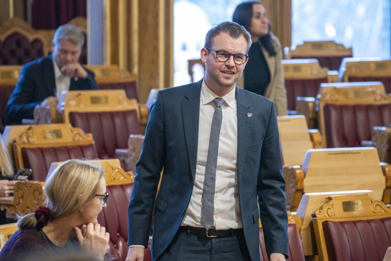 Oslo 20211202. 
Stortingsrepresentant for KrF Kjell Ingolf Ropstad under finansdebatten i Stortinget torsdag.
Foto: Heiko Junge / NTB
