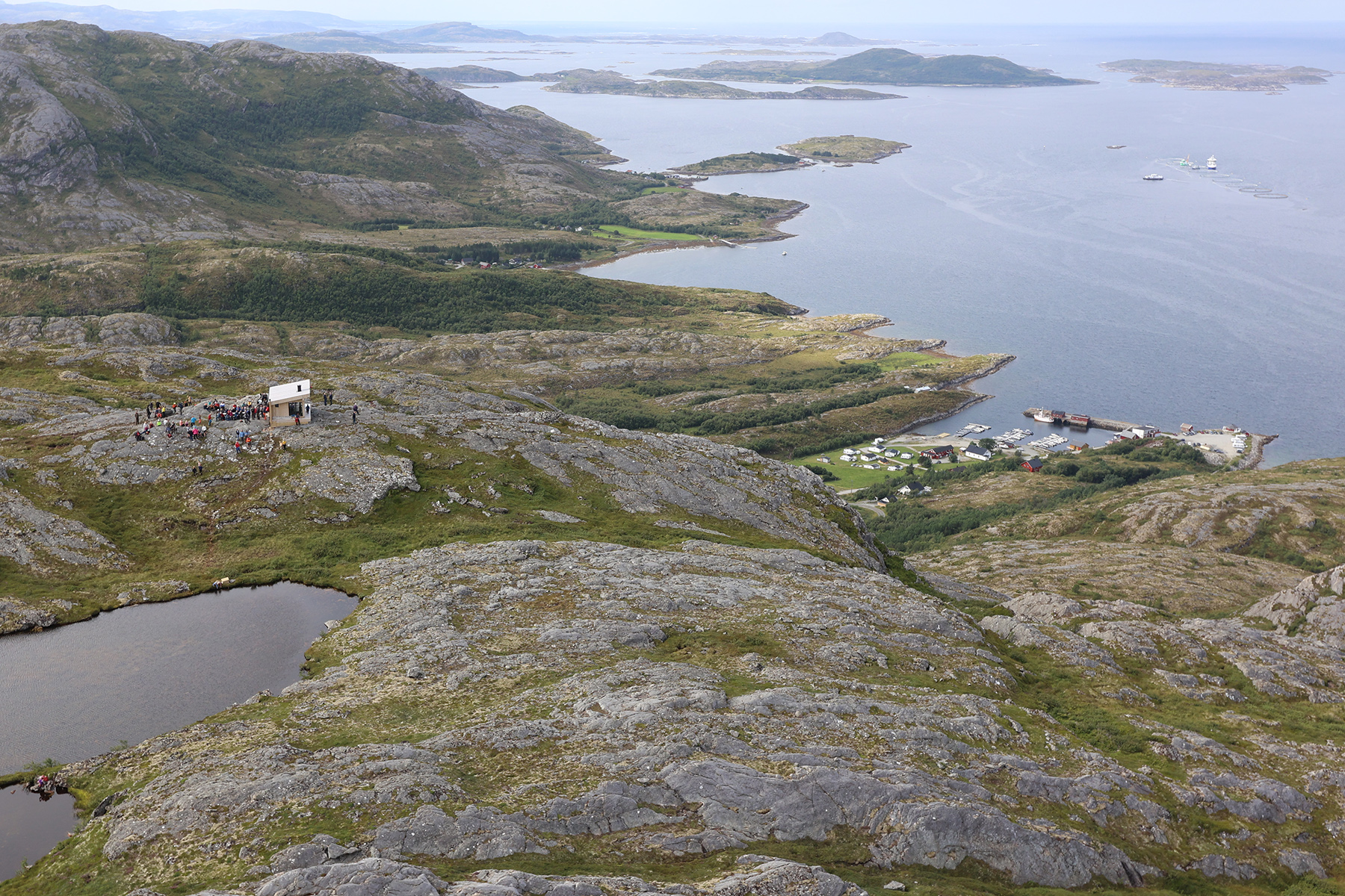 Slik ligger hytta i forhold til Utvorda.