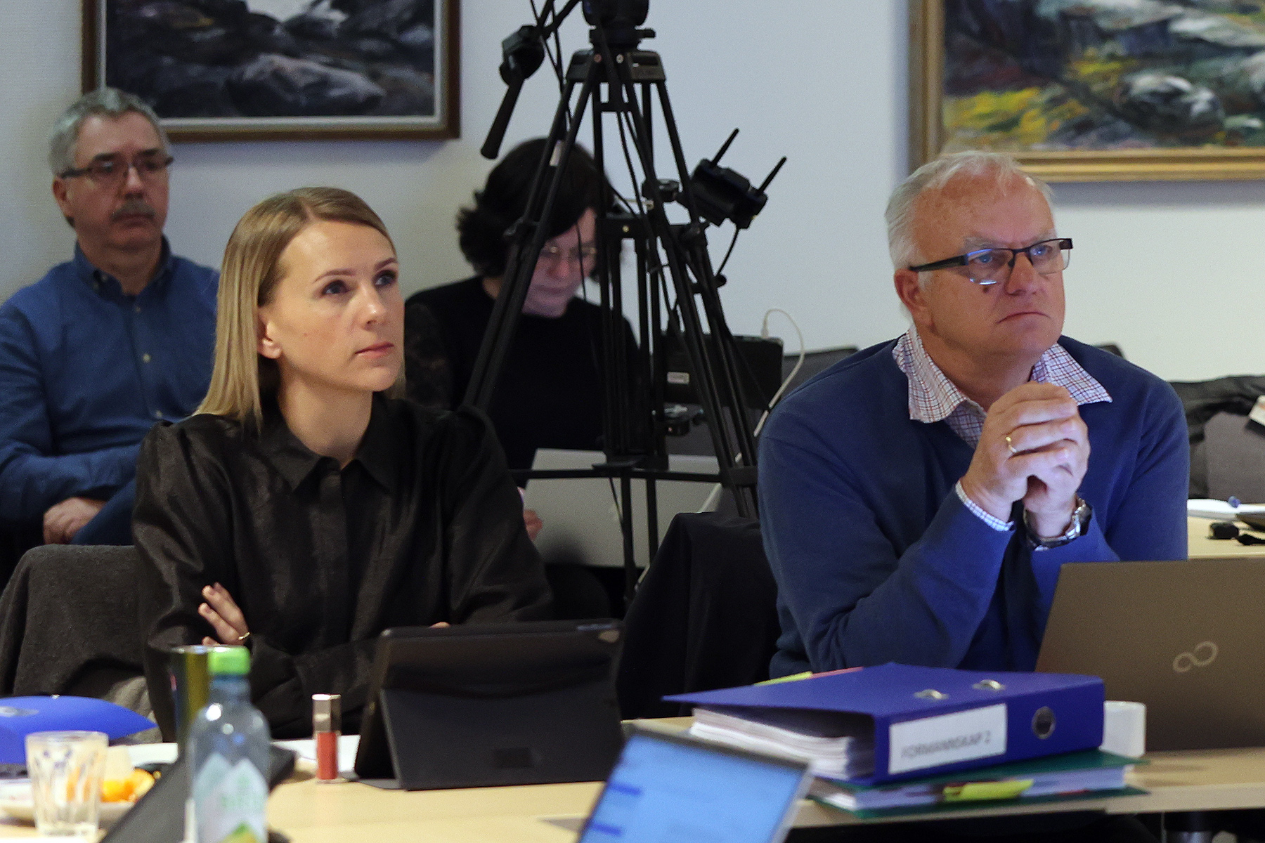 Aina Wibstad og Knut Staven stemte imot å utsette skiltplanen.