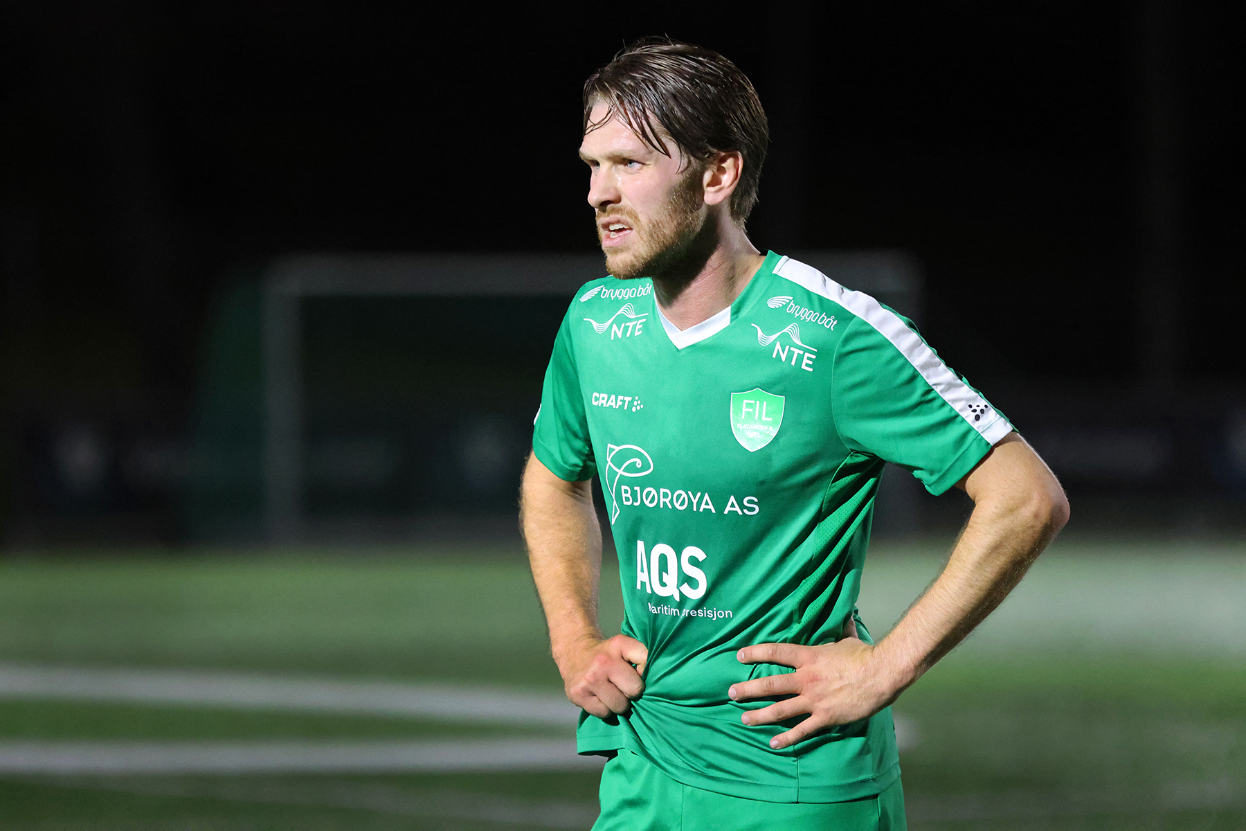 Det lyktes ikke for Karl Ivar Dahle Høstland og Flatanger i mandagens kamp mot Vuku 2. (Arkivfoto)