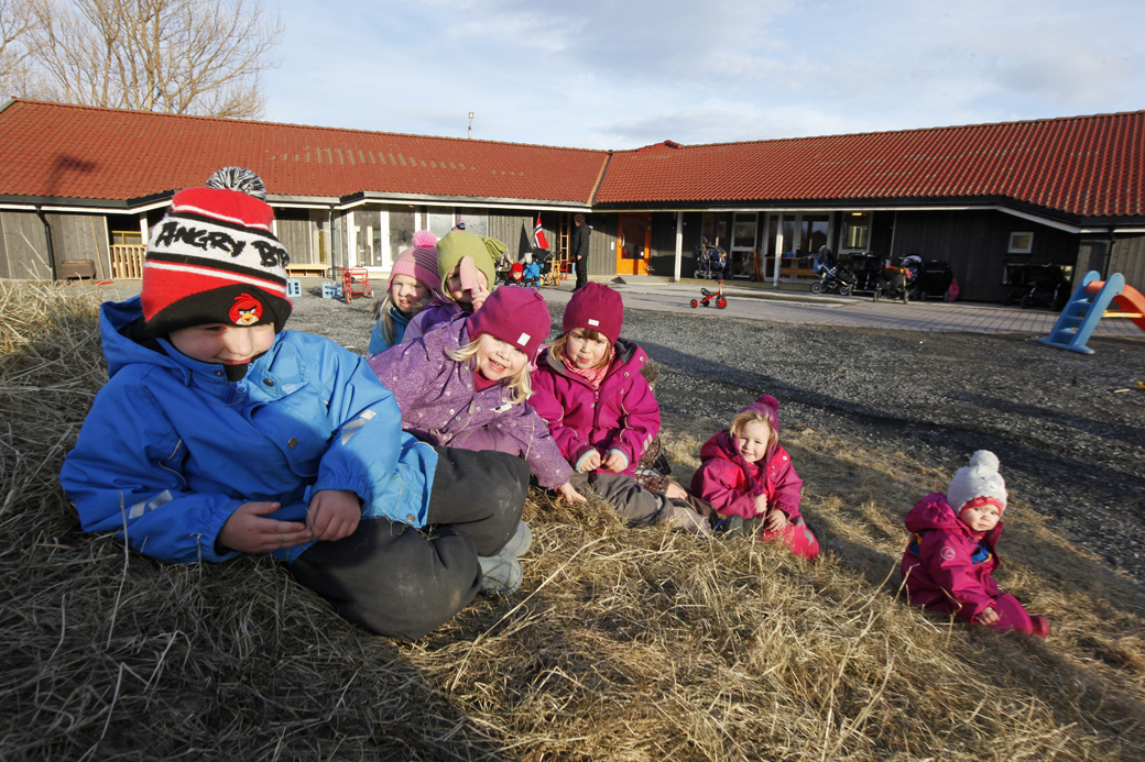 Ungene koste seg både ute og inne mandag, da de endelig fikk ta i bruk den nyrenoverte barnehagen.