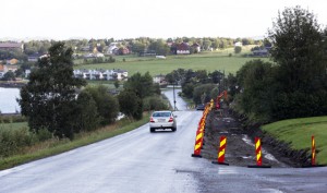 Her kommer det nye gangfeltet i Fløanskogen.