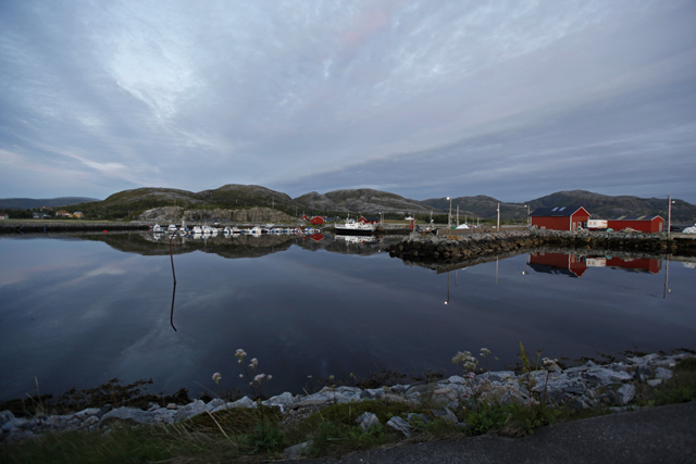 Kvaløysæter havn sent tirsdag kveld.