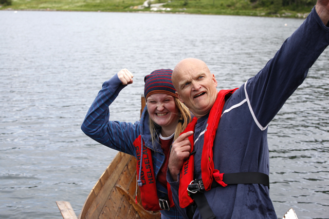 Inga Lein Staven og Alf Ole Staven jubler etter seier i rokonkurransen.
