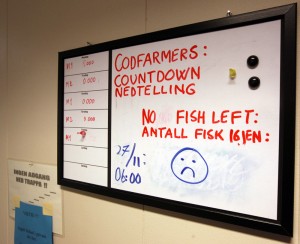 Galgenhumoren levde også på den siste produksjonsdagen...