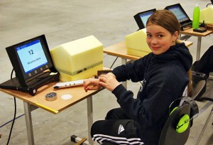 Nicoline Mork fokusert og klar for konkurranse. (Foto: Olav Jørgen Bjørkås)