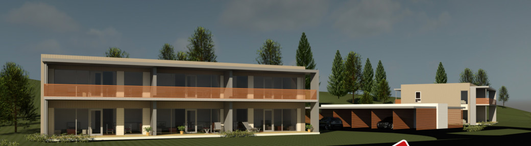 Slik blir bygget med de seks leilighetene. (Tegning: MLH Arkitektur)