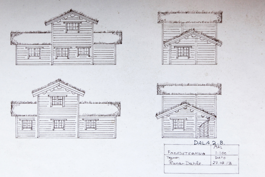 Slik blir den første hytta som bygges til det nye feltet ved Statlandvatnet.