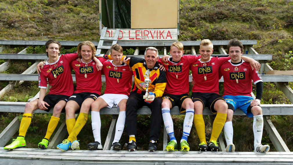 Steinvika Kickers med tidligere Rosenborg-spiller Ivar Selnes som keeper, gikk seirende ut av Leirvika Cup. (Foto: Gunnar Kvaløysæter)