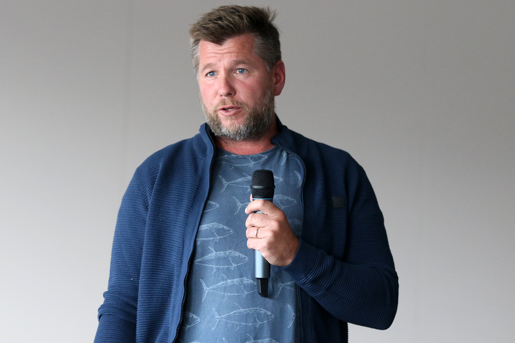 Audun Wexels Riser presenterte planene fra Vik-grupperingen. 