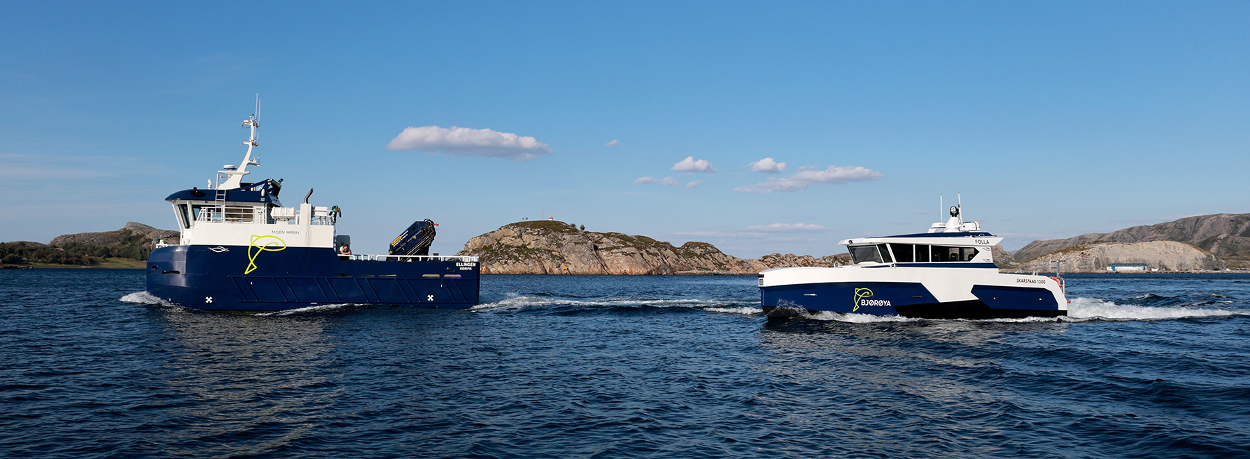 &laquo;Ellingen&raquo; og &laquo;Folla&raquo; er navnet p&aring; Bj&oslash;r&oslash;yas nyeste b&aring;ter, som ble d&oslash;pt p&aring; Bessaker onsdag.