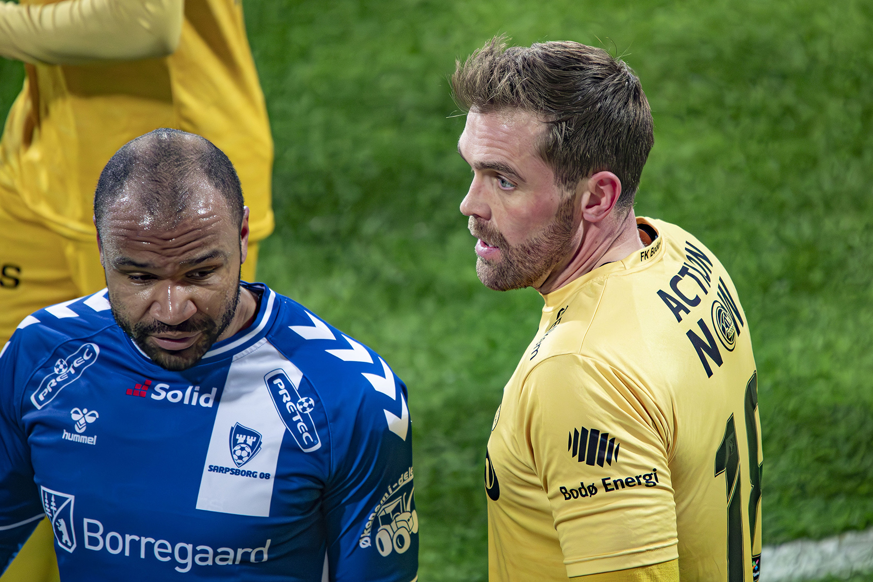 Brede Moe i aksjon under søndagens kamp mot Sarpsborg. (Foto: Odd Rune Wang)
