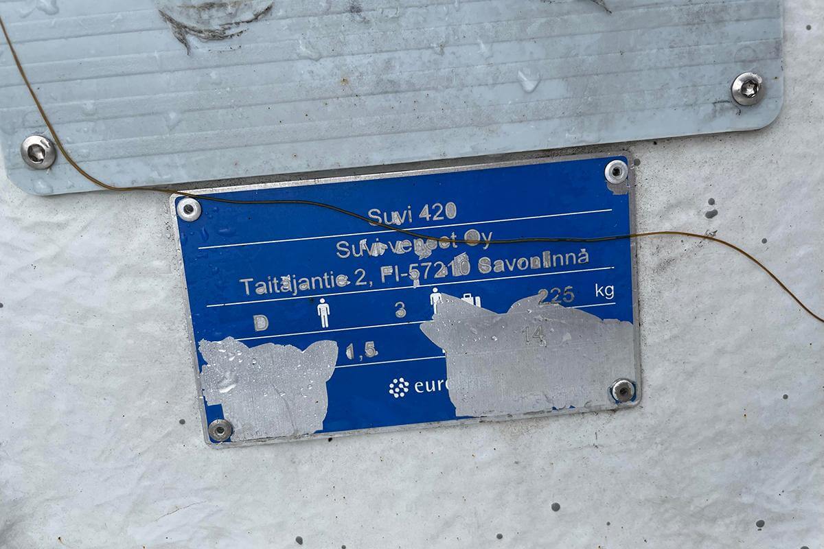 B&aring;ten er finsk av merket Suvi.