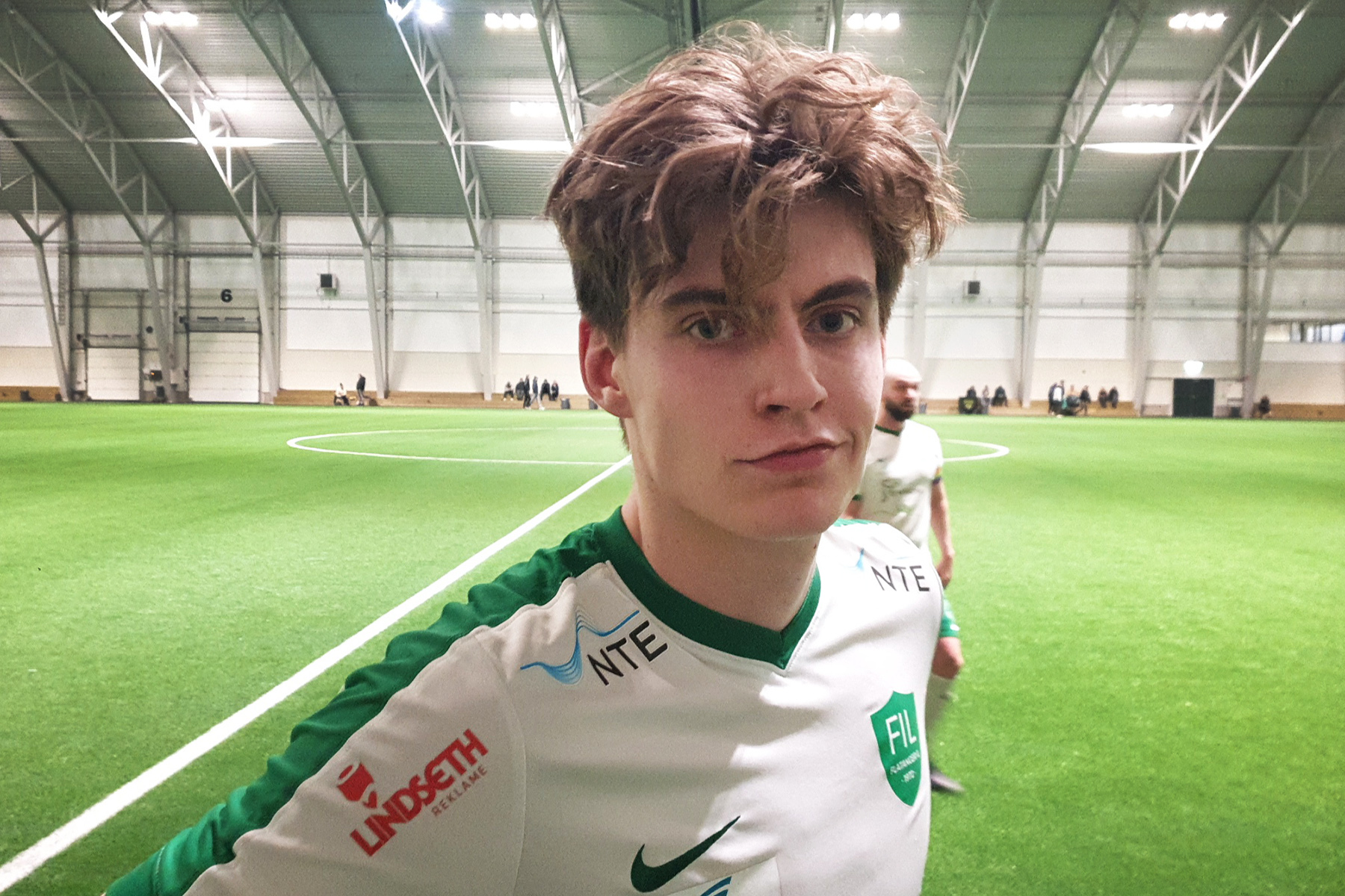 Fabian Aagård prøvespilte for Flatanger. (Foto: Håvard Angen Haarstadstrand)