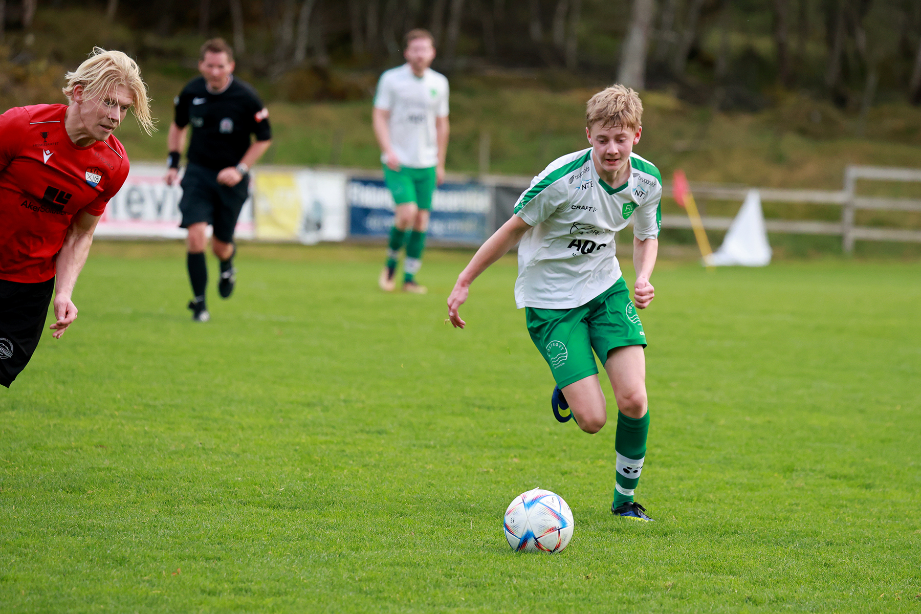 Arn Frisendal ble byttet inn mot slutten av kampen og var farlig foran m&aring;l.