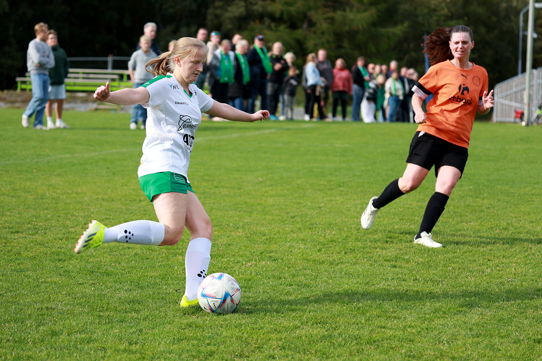 Thea Steffensen åpnet målfesten på AQS Arena søndag.