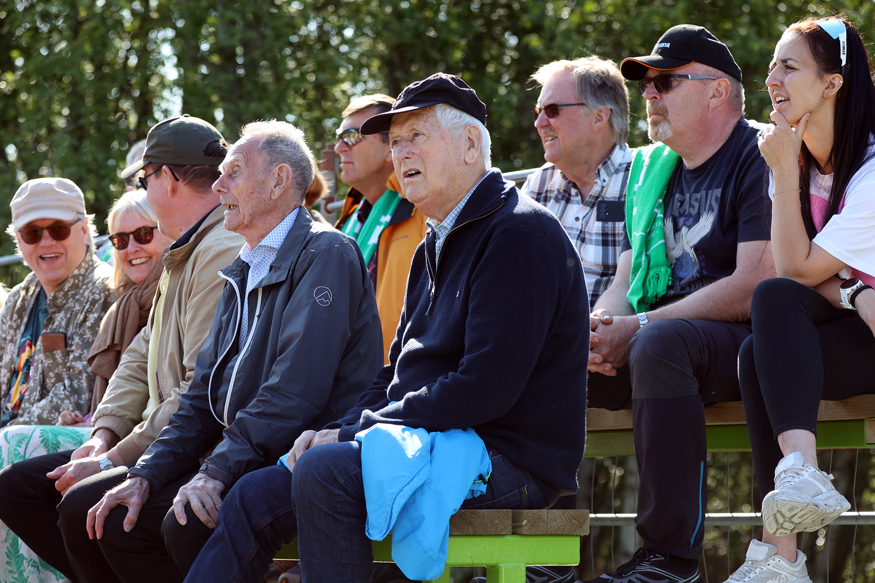 Publikum hadde god oversikt fra de nye tribunene.