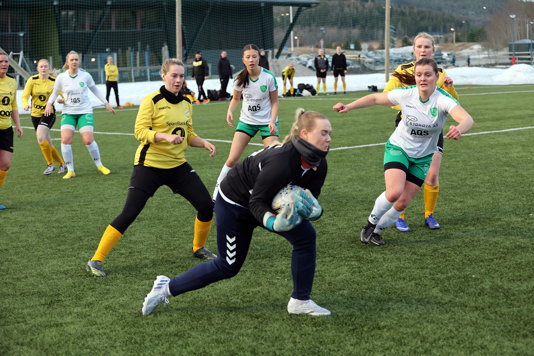 Namdalseids keeper Kaja Klaussen Sørø avverget en av kveldens farlige situasjoner.