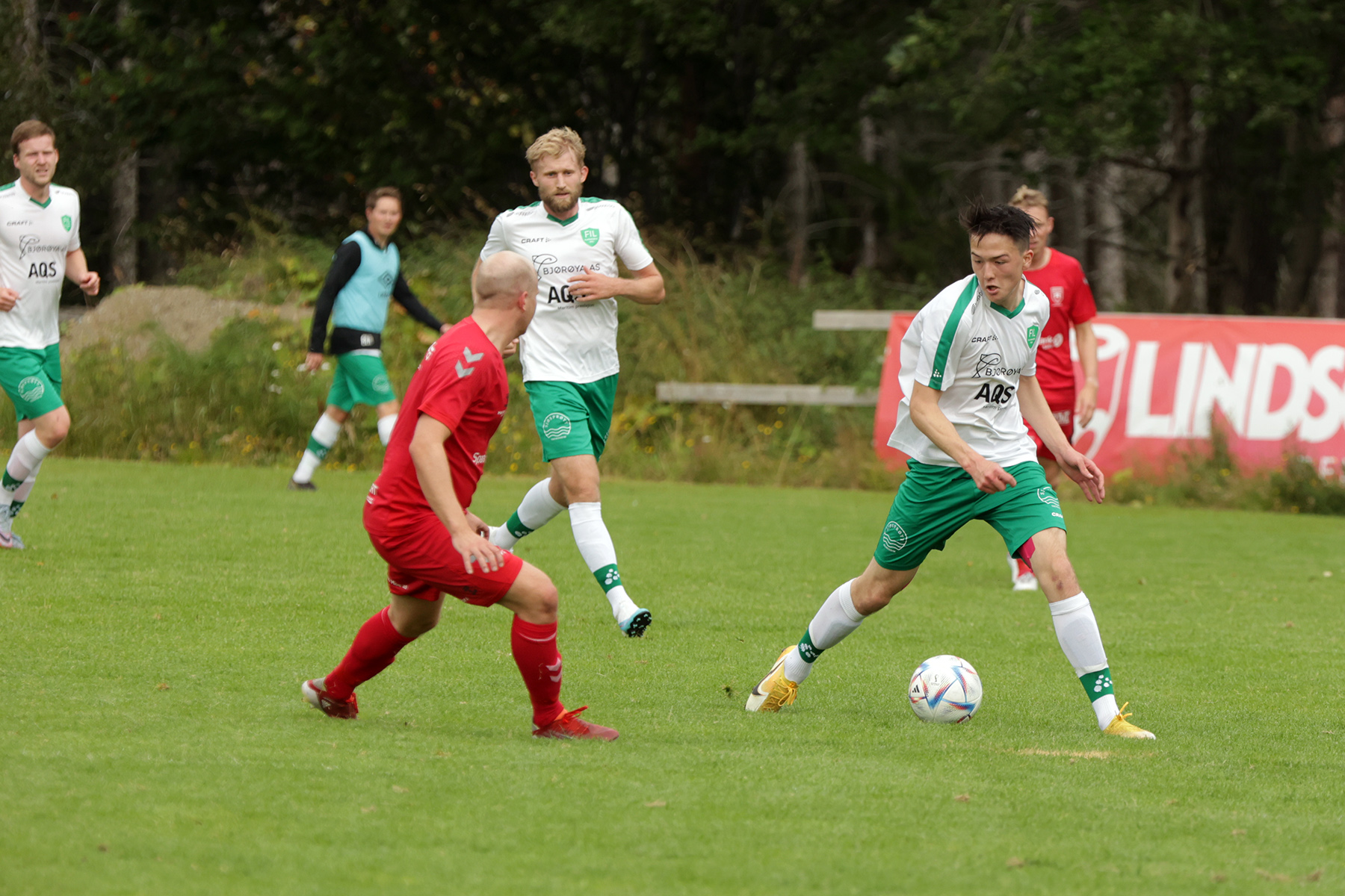 Det ville seg ikke helt for Lucas Leander Haagensen og Flatanger l&oslash;rdag, men det var kamp om hver ball.