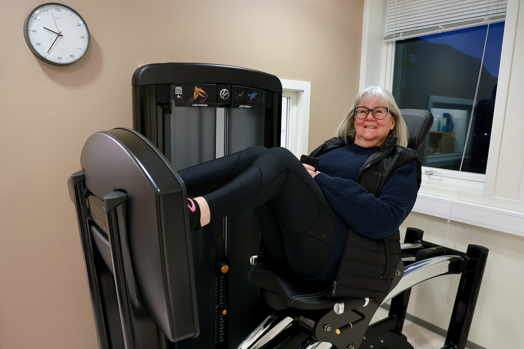 Beinpress gir god trening for Helen Holmen Værnes.