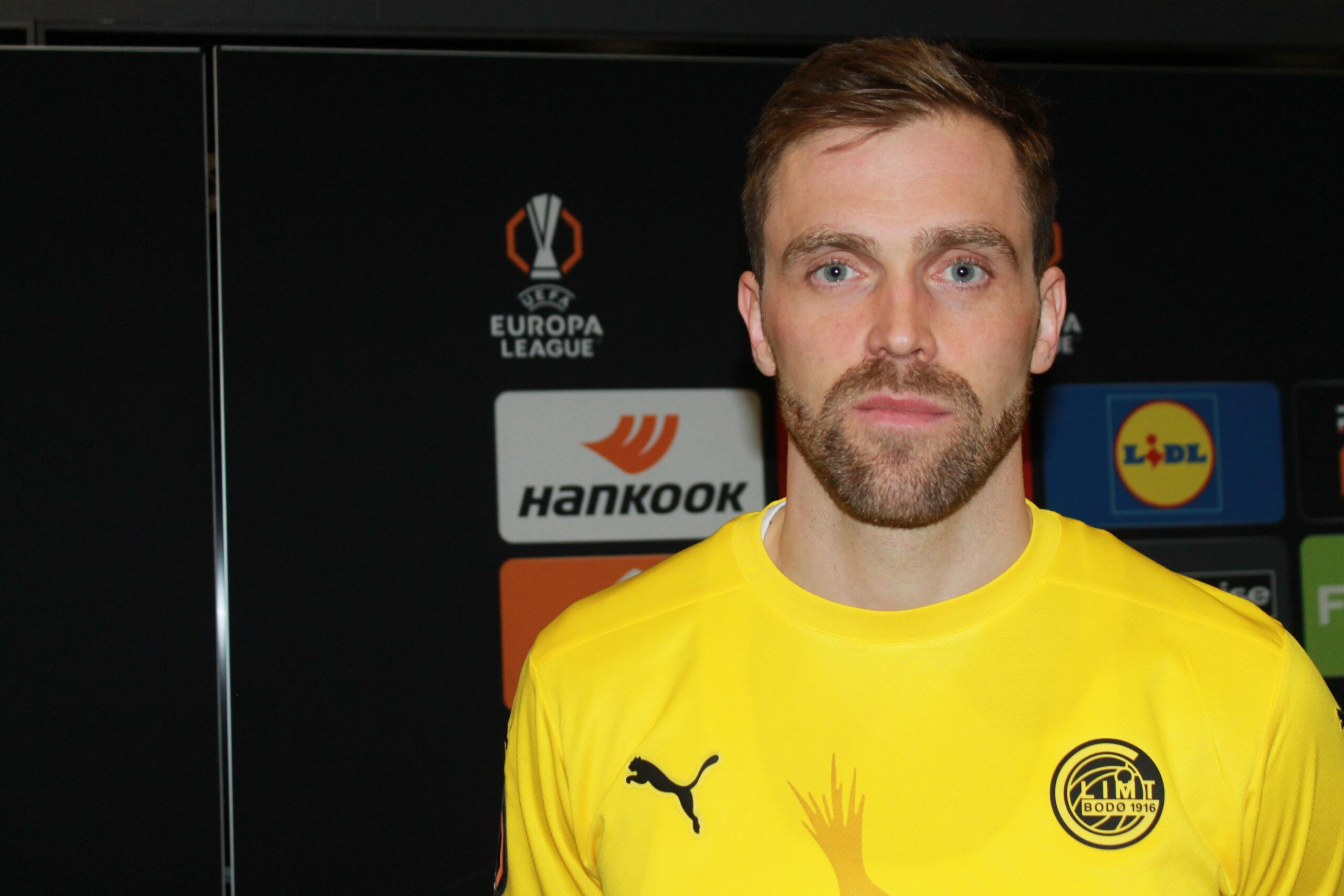 STORT: Brede Moe var tilbake p&aring; banen da Bod&oslash;/Glimt ble den f&oslash;rste klubben som kvalifiserte seg for en semifinale i en europeisk storturnering.