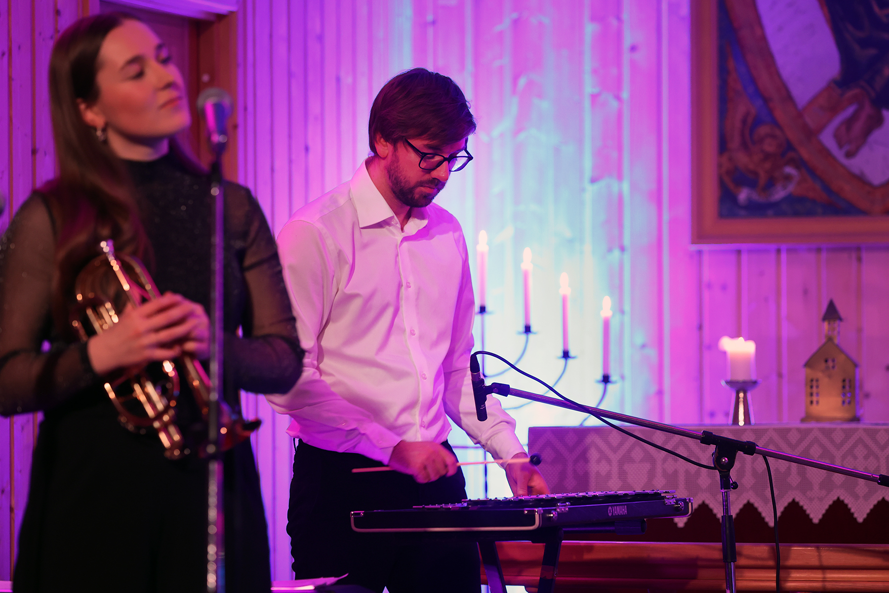 Audun Geviks klokkespill satte en ekstra spiss p&aring; konserten.