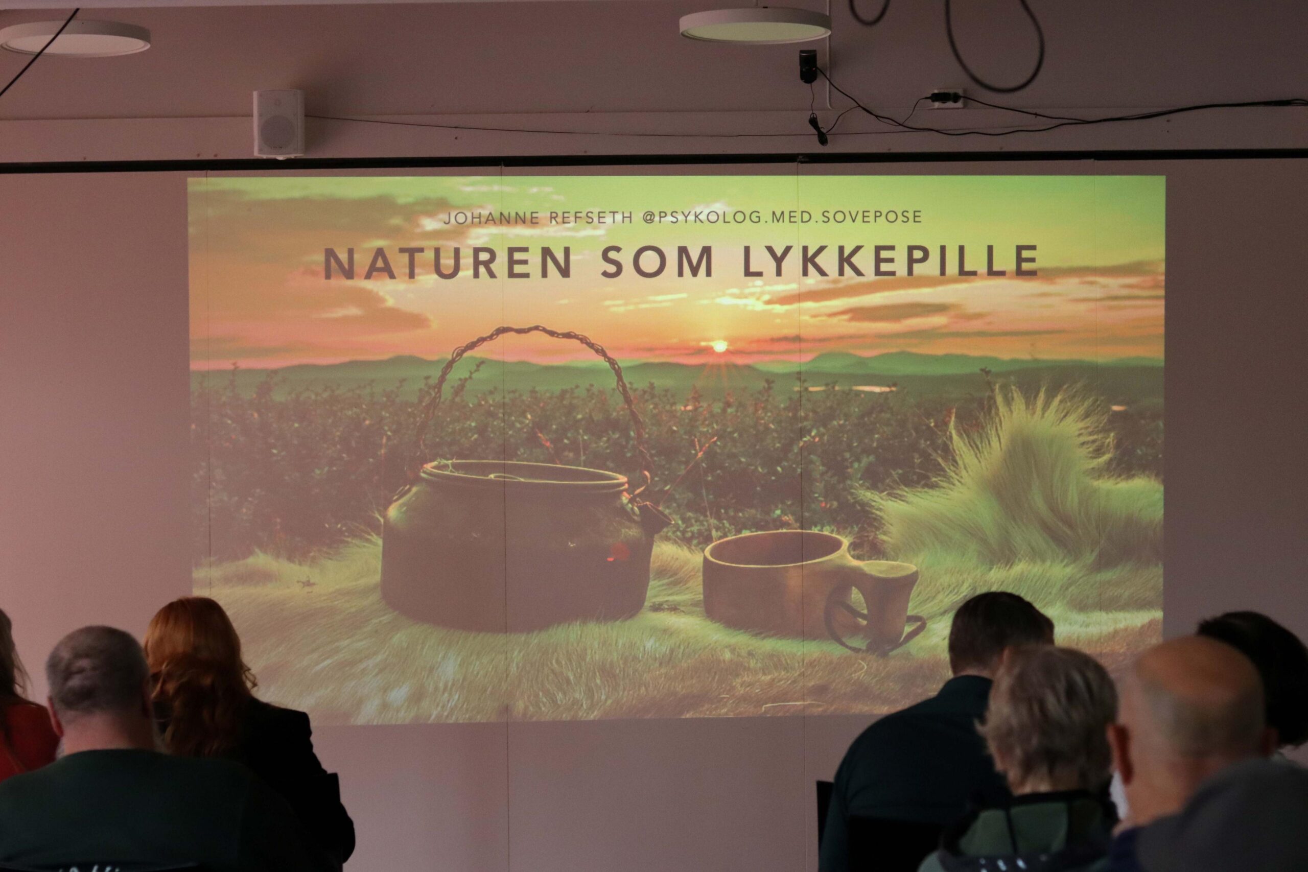 "Naturen som lykkepille" er tittelen p&aring; Refseths foredrag. 