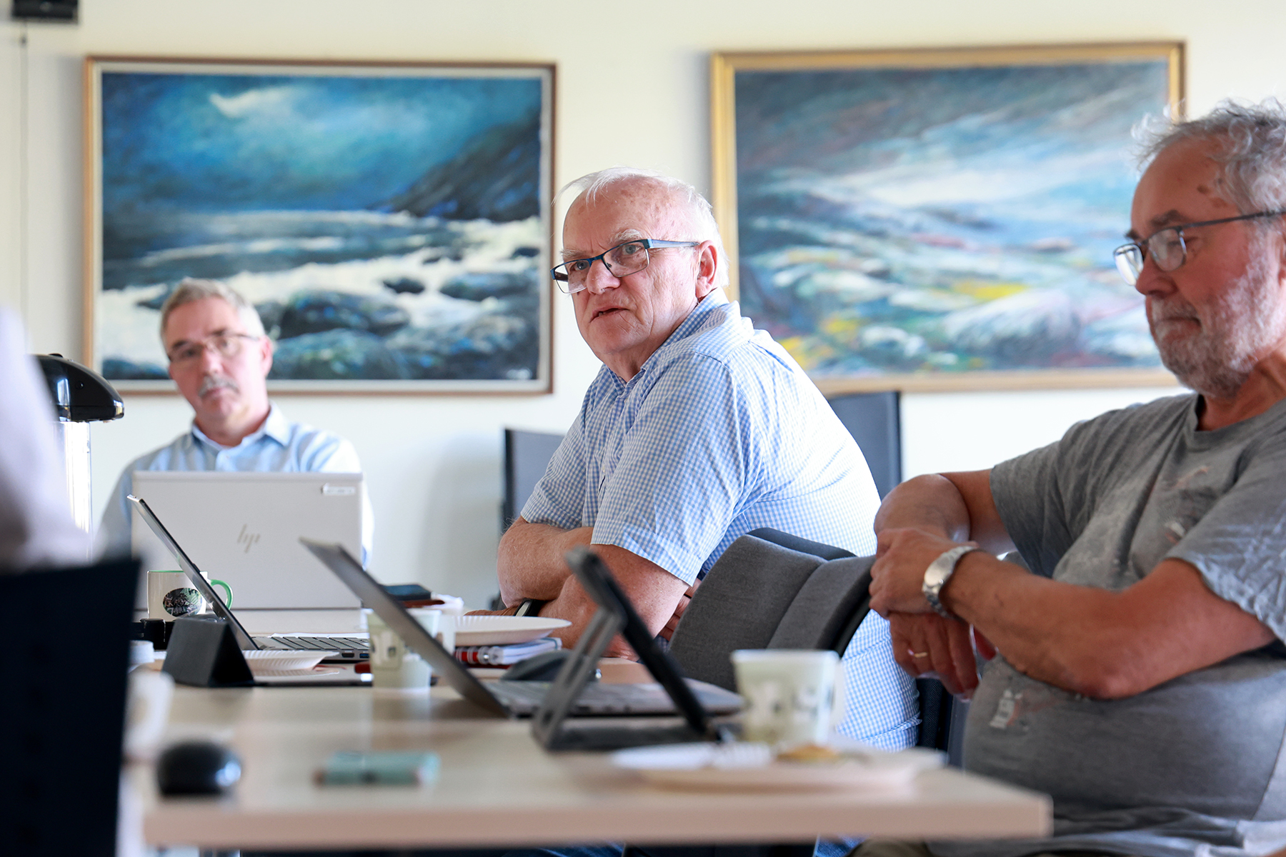 Knut Staven fremmet forslag om at boligene for det meste skal bygges og eies av private. Per B&aring;rdsen (til h&oslash;yre) var ikke enig.