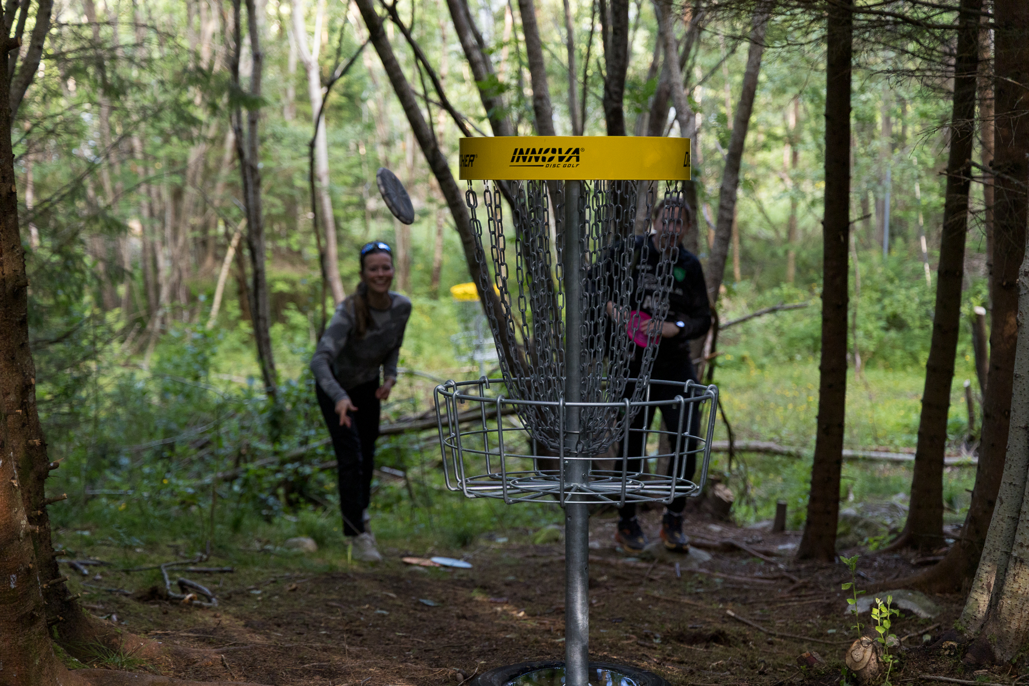 Den nye frisbeebanen p&aring; Lauvsnes fikk spillemidler. (Foto: Jens Martin Olsen)