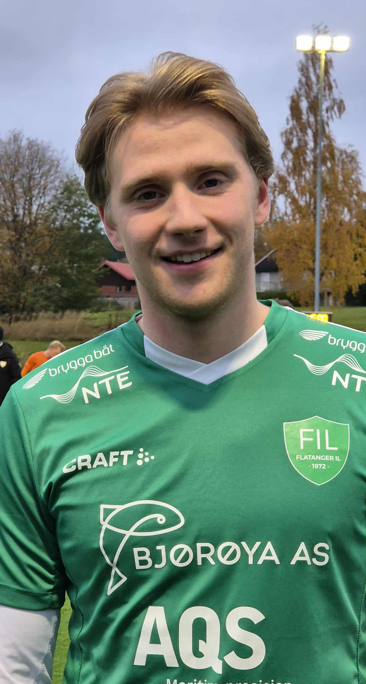 Nicolai Forås skåret Flatangers første mål i kampen. (Foto: Johnny Dahle)