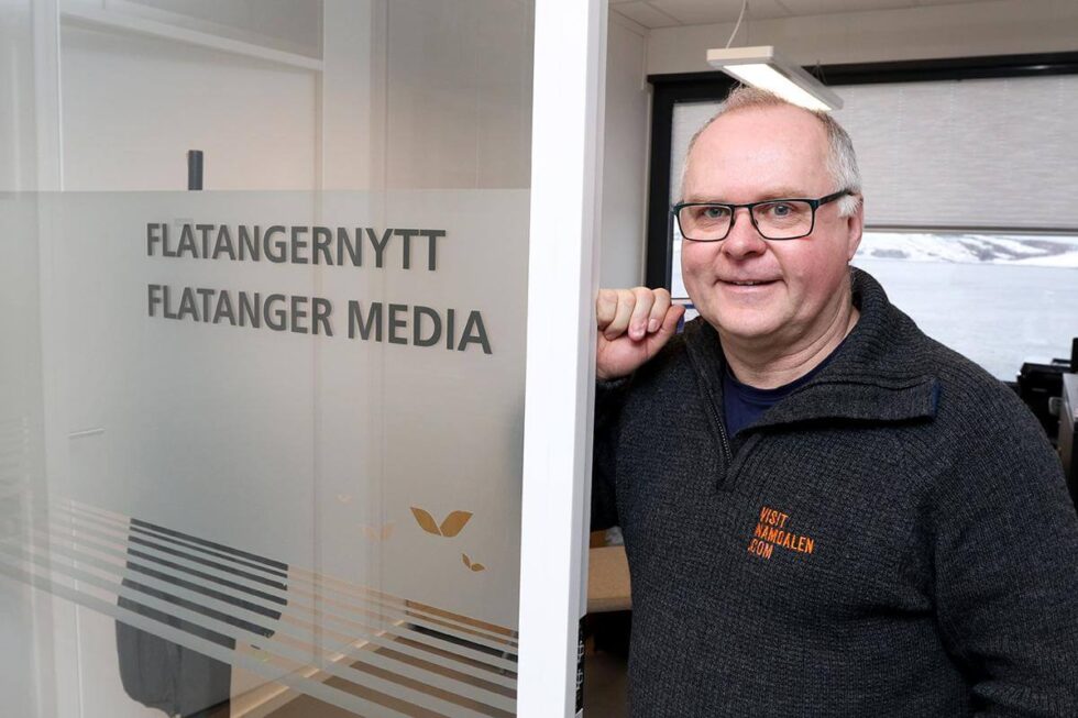 - Takk til v&aring;re lesere, som ser verdien av &aring; ha ei lokalavis som dekker n&aelig;romr&aring;det, sier Ove Magne Ribsskog i Flatangernytt. (Foto: Helge Staven)
