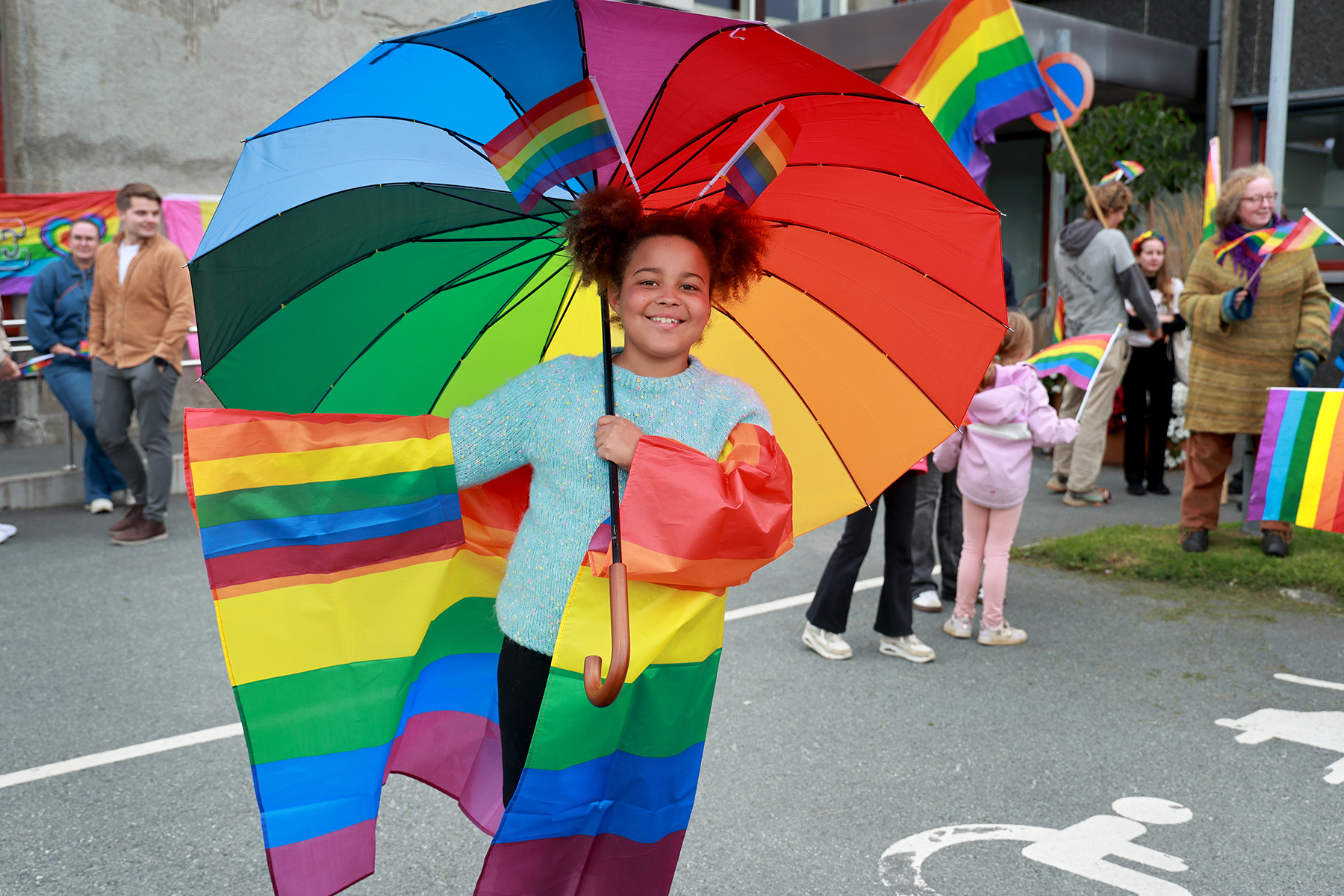 Anna hadde tatt turen fra Sitter for &aring; delta i FlatangerPride.