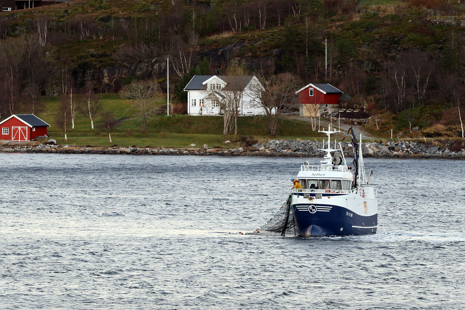 &laquo;Setter&raquo; fra R&oslash;rvik er en 11-meters b&aring;t bygd i 2019, og fisker n&aring; etter sild i Flatanger.
