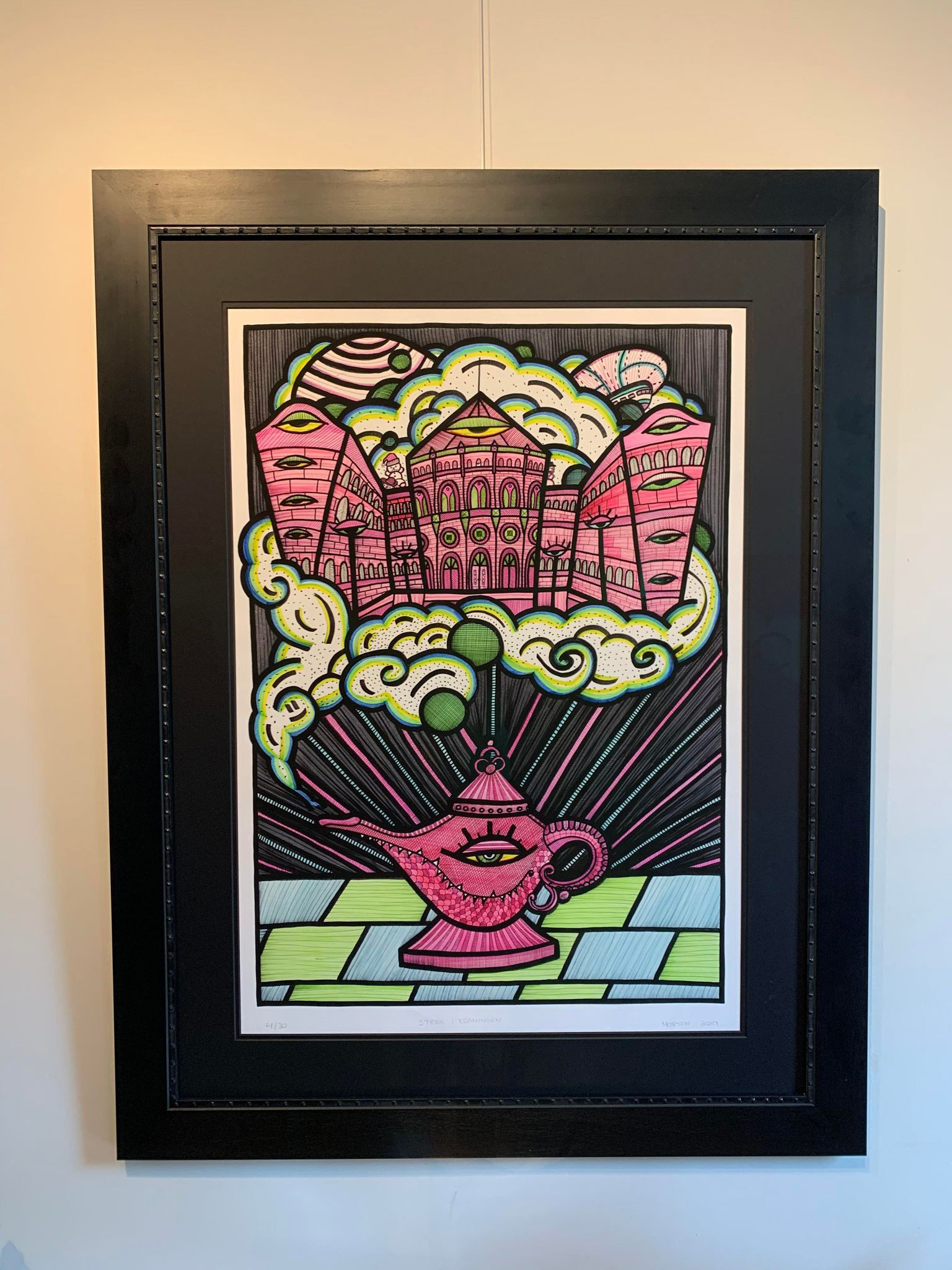 Strek i regninga er tittelen p&aring; dette bildet, som vokste seg fram mens kunstneren jobbet med det. (Foto: Morten Kveen)