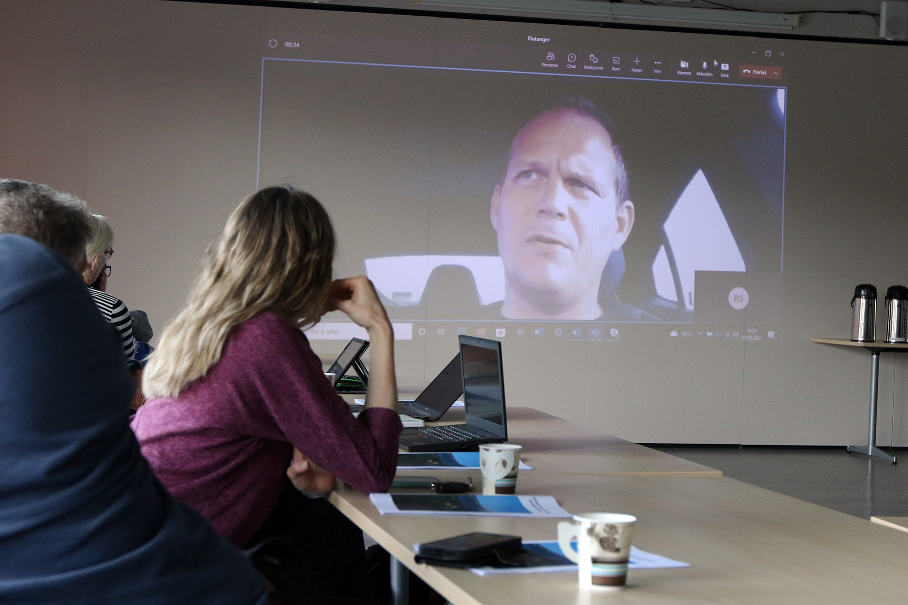 Geir Inderdal J&aring;ma deltok p&aring; kommunestyret delvis via Teams og delvis via telefon da den digitale l&oslash;sningen falt ut.