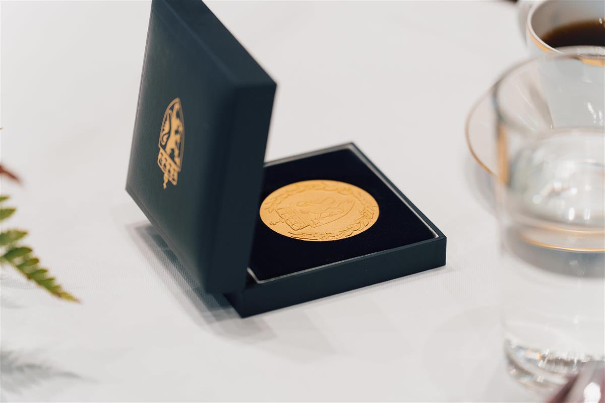 Minnemedaljen som Solveig &Oslash;ien fikk overrakt. (Foto: Preben Hunstad, Bod&oslash; kommune)